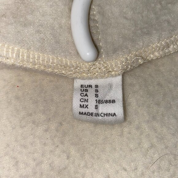 4Tune ivory zip up hooded sweatshirt jacket, Small - Picture 4 of 5